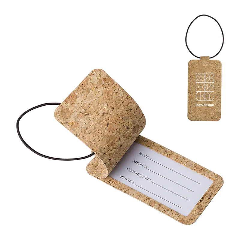 Étiquette bagage en liège